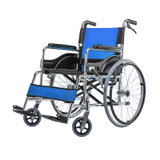 可孚逸巧轮椅铝合金折叠轻便老人轮椅手推车老年残疾人便携超轻轮椅车黑蓝色