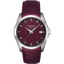 天梭TISSOT 库图系列石英酒红女士手表 T035.210.16.371.00