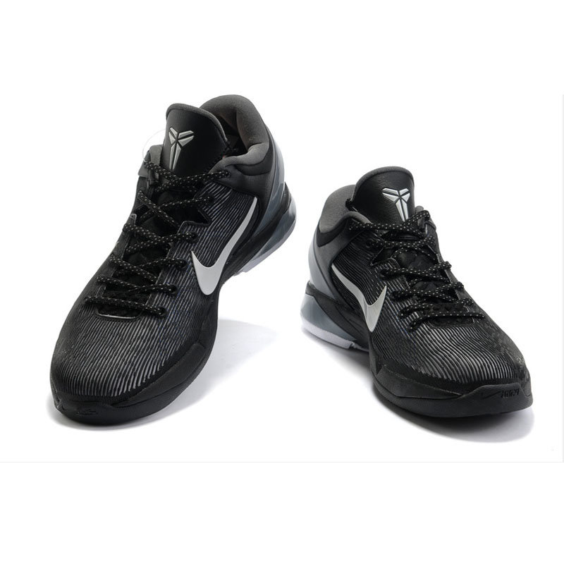 zoom kobe vii科比7代男子实战篮球鞋488369-001 488370(黑白 42)图片