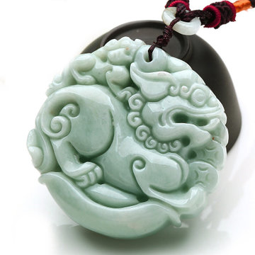 铭尚天然a货缅甸翡翠貔貅吊坠玉貔貅玉佩翡翠挂件