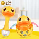 B.Duck小黄鸭 婴幼儿玩具手抓球摇铃套装3-6-12个月宝宝(手抓球套装 官方标配)