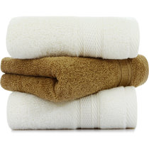 三利 长绒棉缎档毛巾3条装 高毛圈加厚款 120克/条 独立包装 34x76cm 米色2条+咖色1条