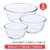 玻璃碗沙拉家用大号汤碗微波炉专用耐高温热透明打蛋烘焙碗和面盆(800ML+1100ML+1600ML【3件套】)