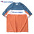 ROOSTER CHAMPION法国公鸡短袖T恤男欧洲站新款拼色复古半袖F21053(橙色 XS)
