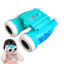 【彼优比】儿童户外探索玩具卡通望远镜可调焦距带挂绳男孩女孩玩具(蓝色望远镜 户外玩具)