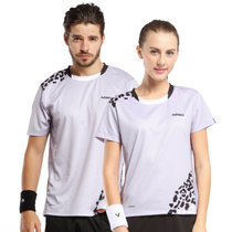 艾迪宝 ADIBO 羽毛球服男女款豹纹运动T恤(女士上衣A652 3XL)