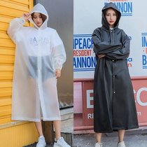 时尚雨衣外套男女加厚成人便携防水户外旅游连体通用非一次性雨披(黄色)