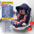 儿童安全座椅汽车用0-4-3-12岁宝宝婴儿车载便携式360度旋转坐椅(奢华美队+全配置+遮阳棚+全包裹)
