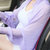 压皱防晒衣荷叶边防晒披肩纯色围巾雪纺丝巾女士开车骑车防晒袖套TP1065(紫色)