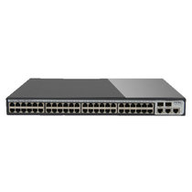 华三（H3C）二层百兆网管型48口企业级安全智能网络交换机S1650限速VLAN光口(灰色 官方标配)