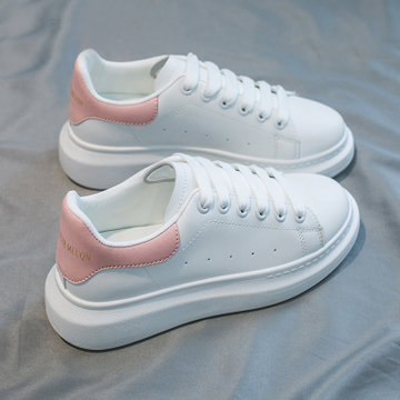 波梵森2021春夏季新款户外女鞋简约休闲小白鞋百搭厚底运动鞋跑步鞋女