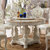 永旭家具 欧式天然大理石餐桌实木餐桌椅组合圆形餐桌子791(1.5米进口白玉石餐桌)