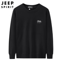 Jeep圆领卫衣保暖新品舒适上衣JPCS2201HX(黑色 4XL)