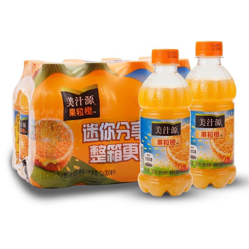 美汁源minutemaid果粒橙果汁饮料300ml12瓶整箱装可口可乐公司出品果