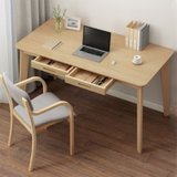 俊采云JCY-X5书桌台式电脑桌写字桌家用小户型办公桌子简约实木腿书桌（单位：张）(原木色)