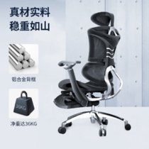 云艳YY-LCL869 人体工程学椅 高端电脑椅家用办公椅子 可躺 多功能调节座椅 曜黑色(默认 默认)