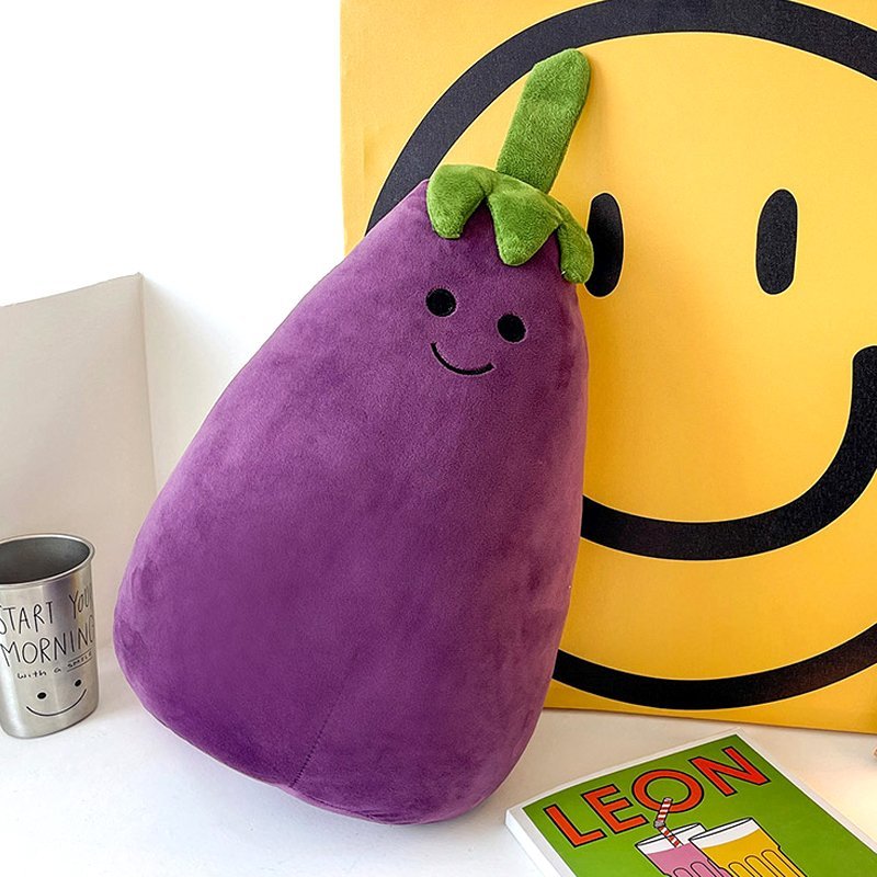 【正博毛绒/布艺图片】网红创意搞怪变脸茄子玩偶茄总公仔茄子先生
