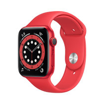 Apple Watch Series 6智能手表 GPS款 44毫米红色铝金属表壳 红色运动型表带 M00M3CH/A