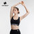hotsuit运动文胸女专业防震瑜伽bra背心式高强度支撑跑步健身内衣(XL 矿物黑)
