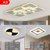 汉斯威诺LED客厅灯全屋灯具套餐简约现代大气长方形卧室灯家用水晶灯套装组合吸顶灯HS102259(套餐A3)