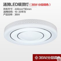 正泰照明客厅主卧室餐厅房间led吸顶灯具 正方形圆形大气现代简约(涟漪 36W分段调色)