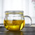 玻璃杯带把家用茶水分离办公室男女透明过滤带盖喝水花茶泡茶杯子(小蜜蜂300ML（加厚款）)