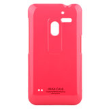 艾美克（IMAK）LG MS910超薄闪粉色冰激凌彩壳+屏贴（玫红色）