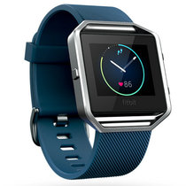 Fitbit Blaze 智能手表 自动心率专业私人健身教练跑步防水蓝牙乐活全能运动手环苹果iphone华为小米手机通用(蓝色 L码)