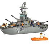 小鲁班乐高式积木 海军舰队-巡洋舰 儿童拼装玩具B0126 巡洋舰