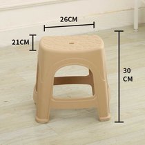塑料凳子家用板凳加厚小凳高凳朔料登子客厅椅子小号经济型胶凳子(中号卡其色 默认)