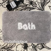 Mybohoplace北欧精选吸水地垫浴室防滑垫厕所洗手间脚垫卧室地毯(40*60CM mybohoplace浅灰)
