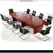 GX 实木木皮会议桌绿色环保油漆会议桌培训桌(胡桃色 YH2400)