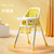 宝宝餐椅简单款吃饭座椅便携式餐桌椅北欧风格儿童餐椅(柠檬黄豪华版（PU座垫+双层餐盘）)
