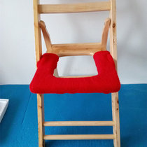 孕妇老年人坐便椅凳器坐垫家用实木折叠方形马桶椅子垫坐便套保暖(方形喜庆红色扣子款马桶垫1026 默认版本)