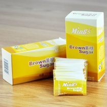Ming'S咖啡好伴侣 黄糖包 金黄咖啡调糖 赤砂糖5gX30小包独立包装