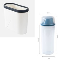 窄款夹缝垃圾桶家用客厅厨房无盖创意卫生间厕所马桶旁纸篓收纳桶(白色赠送洗衣粉收纳盒 默认版本)