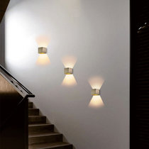 熊狮 室内壁灯 照明墙上灯 现代简约 LED 壁灯(砂黑色 固定式通用灯具)