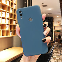 绿赐红米note7手机壳纯色硅胶红米note7pro超薄全包边note5防摔保护套磨砂软外壳潮男女款TPU-浅紫红米no(红米note5 TPU-湖蓝+钢化膜)