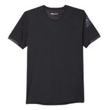 阿迪达斯ADIDAS男装2016夏新款跑步运动休闲短袖T恤AO1564(黑色 L)