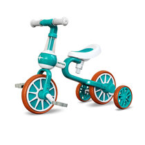 儿童无脚踏扭扭车 适合1-3-6岁小孩两用三轮平衡车助步滑行自行车(蓝色)