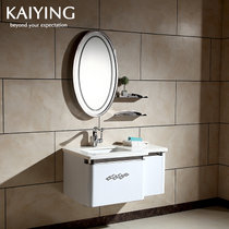 凯鹰 304不锈钢浴室柜组合 悬挂式洗脸盆柜洗手盆套装(90CM白色)9920