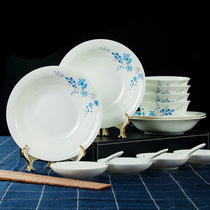 碗碟套装景德镇陶瓷器餐具骨瓷餐具套装碗盘配实木筷子10双(26头优雅贵族)