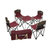 锦多惠易路达双色折叠桌椅5件套YLD-TZS06(酒红咖啡拼色)