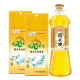 金龙鱼稻米油700ml+金龙鱼稻谷鲜生鹤乡生态香米500g(金黄色)