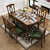 金屋藏娇 餐桌 美式餐桌 伸缩饭桌家用4人6人折叠餐桌小户型家具(颜色备注 一桌六椅---硬椅)