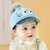 秋冬男童女童帽子0-3-6-12个月婴儿帽子1-2岁春婴幼儿鸭舌毛呢儿童帽子(天蓝色)