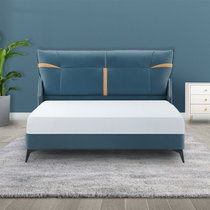 灵感空间 轻奢极简格调 科技布床 实木框架 1.8米布艺床卧室双人床(床：2400*2100*930mm 单床)
