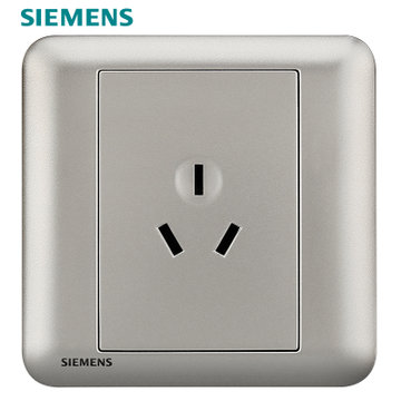 西门子开关插座面板皓睿系列硒釉银硒釉银16a三孔