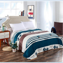 恒蝶（HengDie）家纺 超柔法莱绒毯 毛毯 保暖毯 空调毯 四季盖毯 午睡毛毯 床单毯 儿童盖毯(蘑菇条纹)