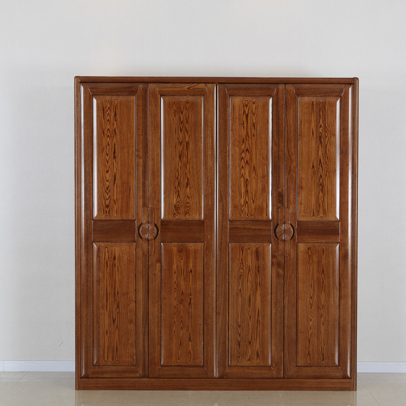 光明家具·东方金鼎 全实木衣柜进口水曲柳环保实木四门衣柜398-2111